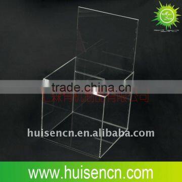 New Products for 2015 Cube Acrylic Ballot Box With Slide Board