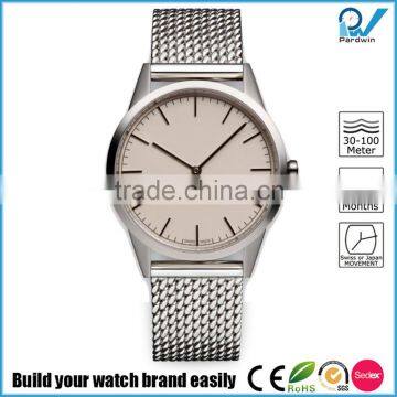 Polished 316L stainless steel case sapphire crystal water resistant 5ATM stainless steel watch