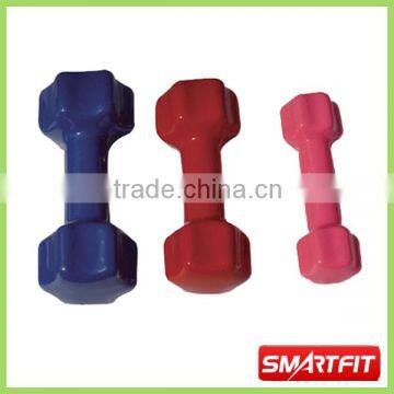 Korea styled multi color vinyl dipping dumbbell girls training exercise items