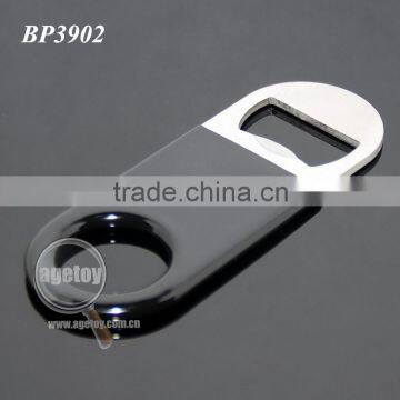 Small Is Beautiful Portable Pocket Black Soft PVC Coated Stainless Steel Metal Wholesale Bottle Opener photo-4