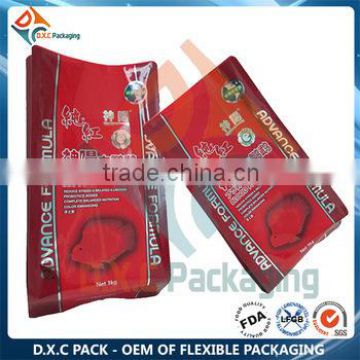 Custom Printed Fish Feed Quad Seal Bag