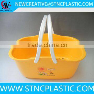 handle plastic baskets for storage shopping baskets