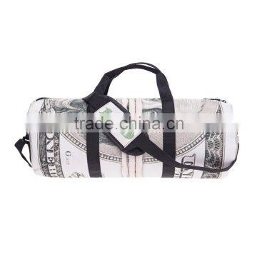 3D dollar printing gym bags sports bags duffel bags