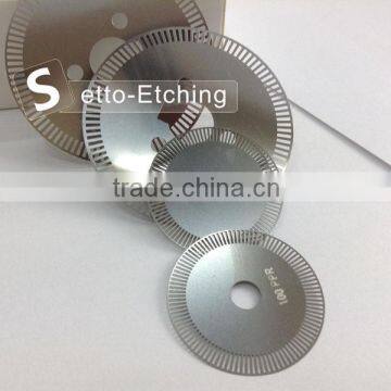Etching speed sensor encoder coded discs