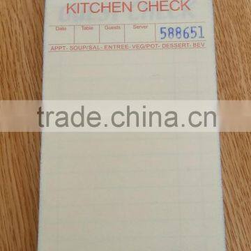 Catering Carbonless kitchen check book