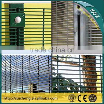 Guangzhou factory invisible welded galvanized iron anti climb security fence