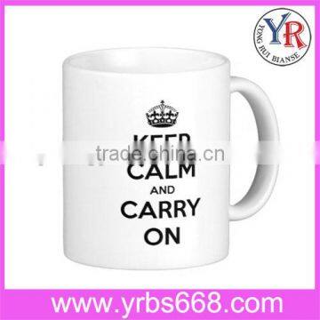 Customized Printing Logo Ceramic Sublimation White Mug Heat Transfer Item