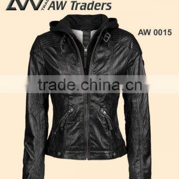 Women fashion leather jacket, leather jacket