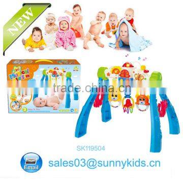 Newly dsign infant play mat baby play gym with light and music