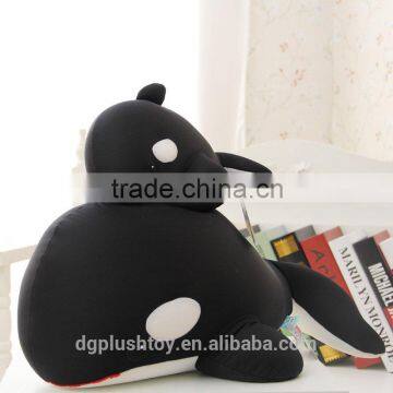 black wholesale dolphin plush stuffed sea animal toys for kids