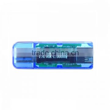 OLED Digital Mobile USB Power Capacity Meter With Memory Function /USB voltammeter/White font