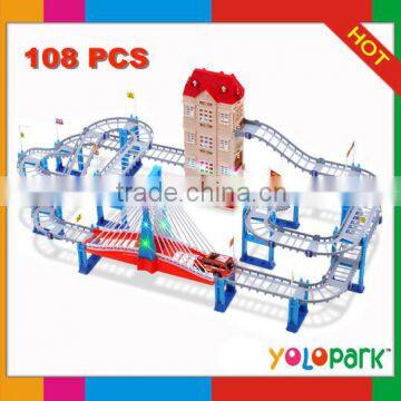 B/O Rail Car Toys,New style new PP electricity rail car plastic block toys with EN71,EN62115 all report