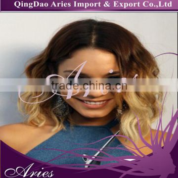 Ombre Color Wavy Brazilian Human Hair Full Lace Wigs for Black Women Glueless