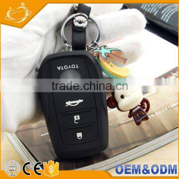 High Quanlity Silicone Car Remote Keyless Shell Key Cover Case Colorful Key Holder for Toyota photo-3