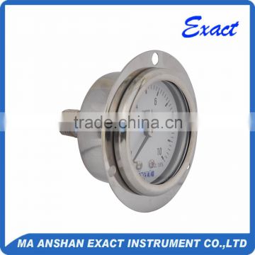 Used for Asia Liquid Filled All Stainless Steel Pressure Gauge with flange