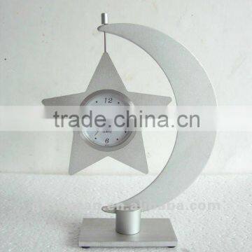 aluminum art metal desk clock,metal crafts table clock