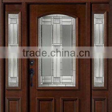 Half Lite Glass Exterior Swing Door Designs With Transom DJ-S9116MSTHS-12