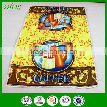 microfiber transfer printed kitchen towel for cleaning