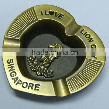 Promotional Gifts Decorative American Style Round Souvenir Metal Ashtray