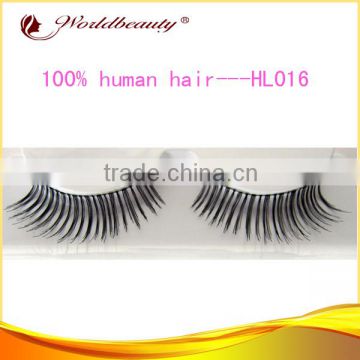 100% human hair strip eyelash,false eyelash