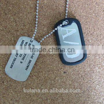 Gangsta A/0 Nicolas Brown Mercenary Dog Tag Necklace Pendant Gangsta Cosplay Titanium Steel Chain Necklace Gangsta Anime Dog Tag