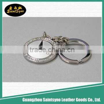 2016 Custom printed logo genuine leather key chain leather key chain manufacturer