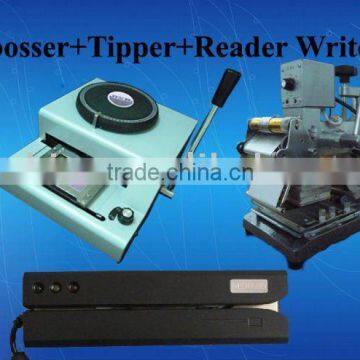 Embossing Machine Tipper MSR606 Reader Writer 3pcs bundle