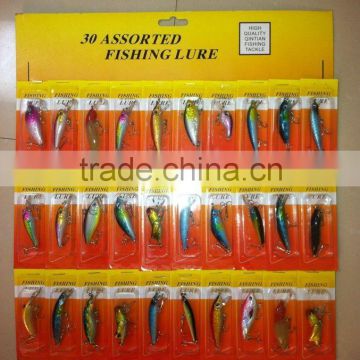 30 pcs/set hard plastic fishing lure set