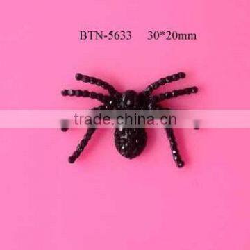 2015 Hot selling factory price new style 30*20mm spider rhinestone button fashionable decorations in stock (btn-5633)