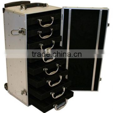 2000pc Aluminum Poker Chip Trolley Carrier Case (ZYD-HZ742)