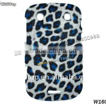 Hot Selling Blue Leopard Skin Hard Case for BlackBerry Bold 9900