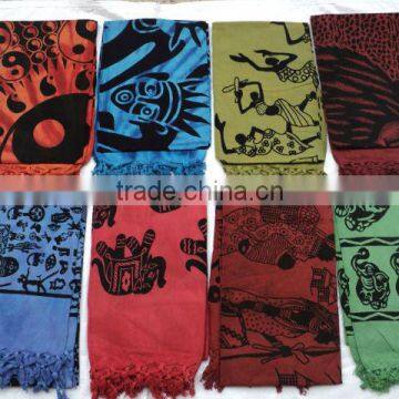 ladies fashion scarves cotton printed sarongs