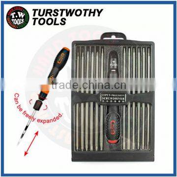 24 in 1 S2 Ratchet handle extendable Double End Precision Screwdriver Set