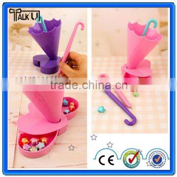 High quality umbrella shape office plastic pen holder