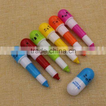 Promotional Custom Plastic Retractable Pill Ball Point Pen