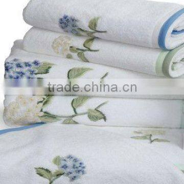 Cheap Hydrangea Embroidery Cotton Bath Towel