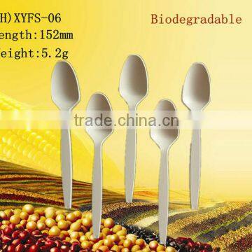 6 inch biodegradable disposable plastic spoons:XYFS-06