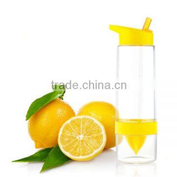 BPA Free Lemon Glass Fruit Juice Infuser Water Bottle