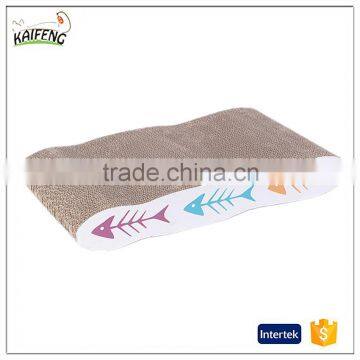 Fish bone shaped perfect high quality cat scratching mat