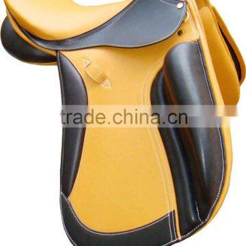 Leather Covered dressage Saddle with flexi plastic Saddle tree