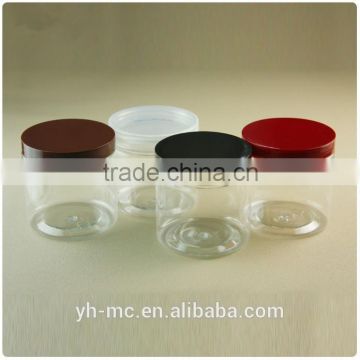 300ml large PET plastic cosmetic jar with plastic cap 68mm