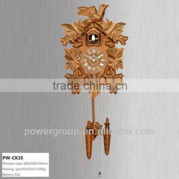 Cuckoo bird sound wall clock Flying bird at roof Nature clock with greek numerals Exquisite workmanship Best quality CK35