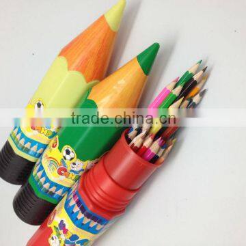 colored pencils/color 24/ color pencil in plastic tube/Senior colored pencil/kids gifts