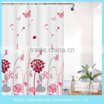 PEVA Popular Flower Color Heavy Shower Curtain