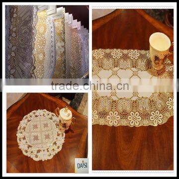 Dongguan manufactory assurance supplier 50cm wholesale pvc lace table runner