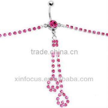 Passion Pink PARISIENNE CHANDELIER Belly Chain piercing jewelry belly chains