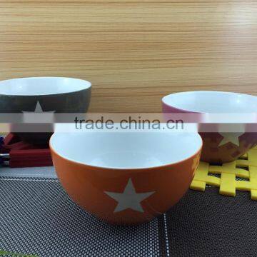 14 cm newly designed stoneware serving bowl with star design