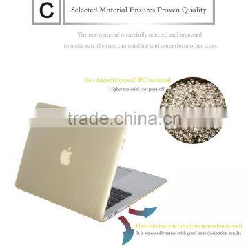 Hot Sale 2 in 1 Crystal Protective Case Cover For MacBook 12 Size
