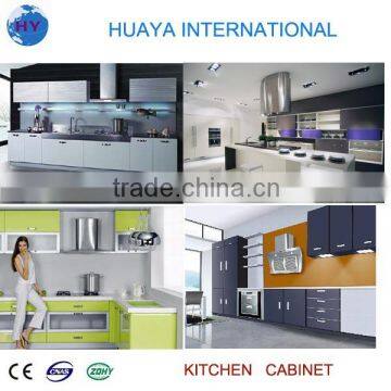 High Gloss Kitchen Cabinets With Precut Granite Countertops