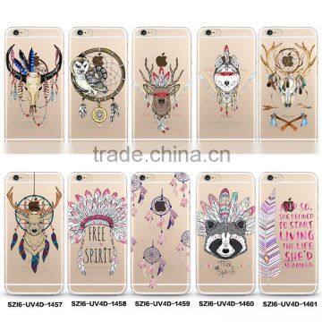 3D Custom Printing Phone Case for IPhone 6 6s Plus, Transparent Clear Cover Case for Samsung Galaxy s6 s7 Edge j7 Supplier's Choice